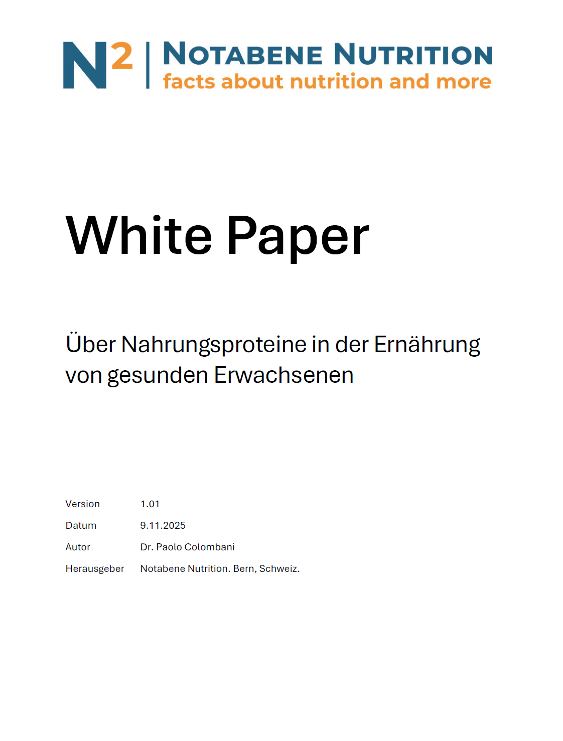 White Paper Proteine White Paper Proteine